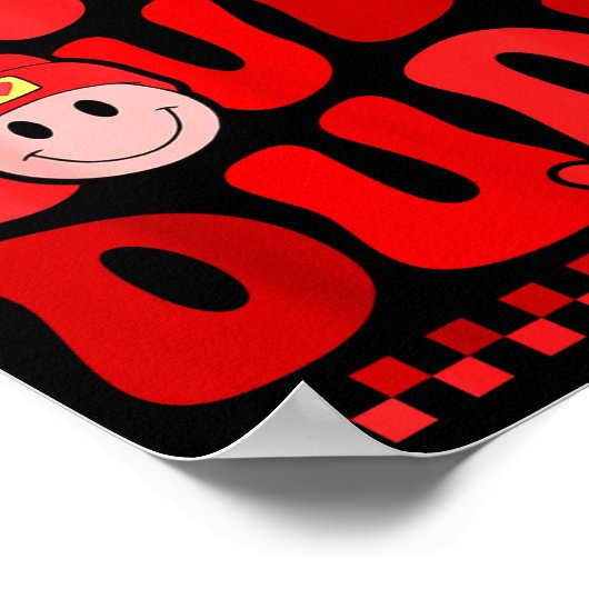 Retro Smile Face One Loved Dude Valentines Day Men ポスター (角)