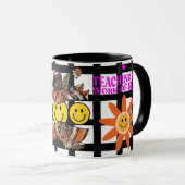 Retro Smile Mug Funny Smiley Face Cool Design マグカップ (正面右)