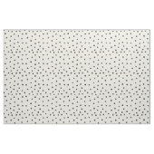 Retro Smiling Flower Pattern in Black and Cream ファブリック (ファットクウォーター)