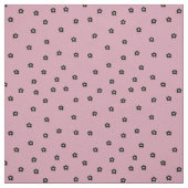 Retro Smiling Flower Pattern in black and Rosa ファブリック (見本)