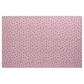 Retro Smiling Flower Pattern in black and Rosa ファブリック (ファットクウォーター)
