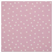  Retro Smiling Flower Pattern in Cream and Rosa ファブリック (見本)