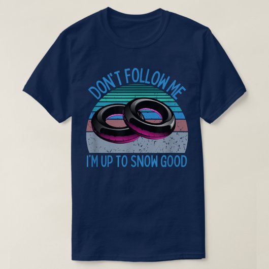 Retro Snow Tubing Snow Tube Winter Tシャツ (デザイン正面)