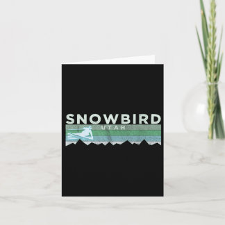 Retro Snowbird, Utah Distressed Skiing  カード