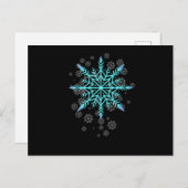 Retro Snowflake for Women シーズンポストカード (正面/裏面)