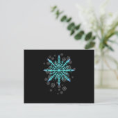 Retro Snowflake for Women ポストカード (スタンド正面)