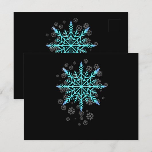 Retro Snowflake for Women ポストカード (正面/裏面)