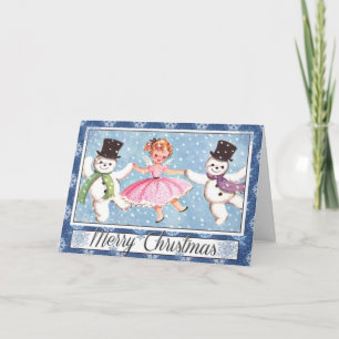 Retro Snowman Christmas Card シーズンカード