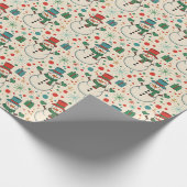 Retro Snowman Fun ラッピングペーパー (角)