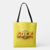 Retro “SOCK” Tote Bag – Bold Streetwear Vibes トートバッグ (裏面)