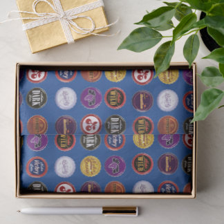 Retro Soda Cap Tissue Paper, Vintage Gamer Gift 薄葉紙