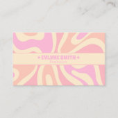 Retro Soft Pastel 70s Boho Groovy Unique Girly 名刺 (正面)