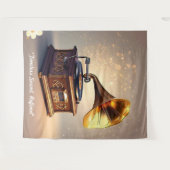 "Retro Soundwave Revival" タペストリー (正面(横))