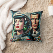 Retro Space Astronauts クッション (ブランケット)