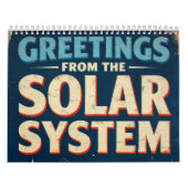 Retro Space Calendar - Greetings from the Planets カレンダー (カバー)