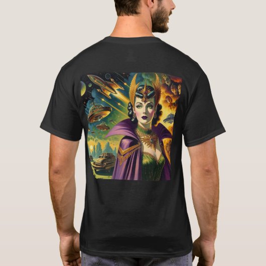 Retro Space Commander Tシャツ (裏面)