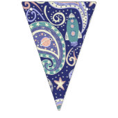 Retro Space Galaxy Design バンティングフラッグ (第3の旗)