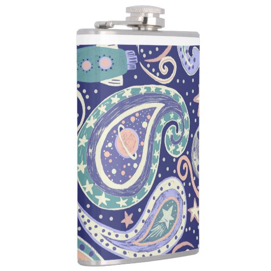 Retro Space Galaxy Design フラスク (右)