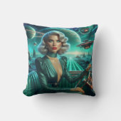 Retro Space Girl クッション (正面)