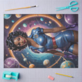 Retro Space Pin-Up Galaxy Decoupage Tissue Paper 薄葉紙 (クラフト)