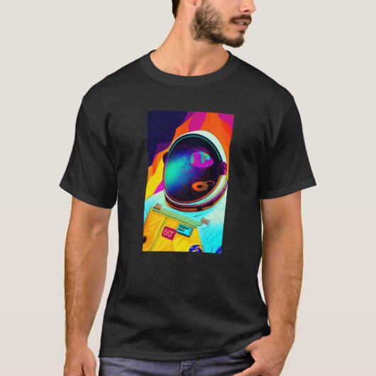 Retro Spaceman Astronaut Vintage Psychedelic Tripp Tシャツ (正面)