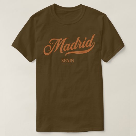 Retro Spain CityVintage Madrid Tシャツ (デザイン正面)