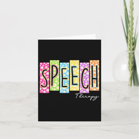 Retro Speech Therapy Back To School Colorful Graph カード (正面)