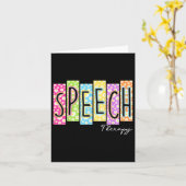 Retro Speech Therapy Back To School Colorful Graph カード (黄色い花)