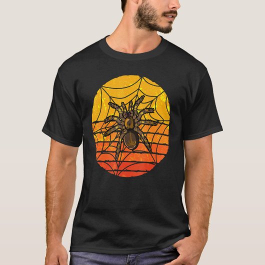 Retro Spider  Arthropod Tarantula Pet Arachnid Spi Tシャツ (正面)