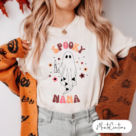 Retro Spooky Nana Halloween, Spooky Vibes Nana. Tシャツ