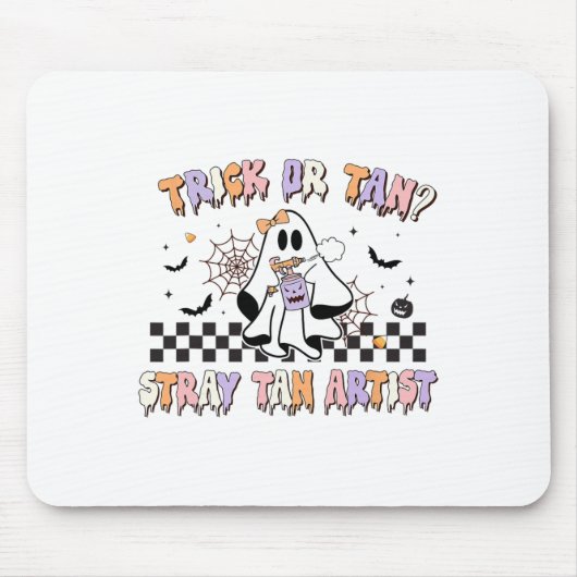 Retro Spray Tan Artist Halloween Ghosts Sunless Ta マウスパッド (正面)
