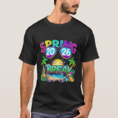 Retro Spring Break 2026 Beach Vacation T-Shirt Tシャツ (正面)