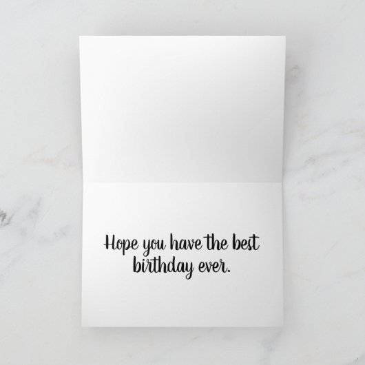 Retro Spring Butterfly Art Happy Birthday カード (内部)