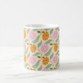 Retro spring flowers コーヒーマグカップ (中央)