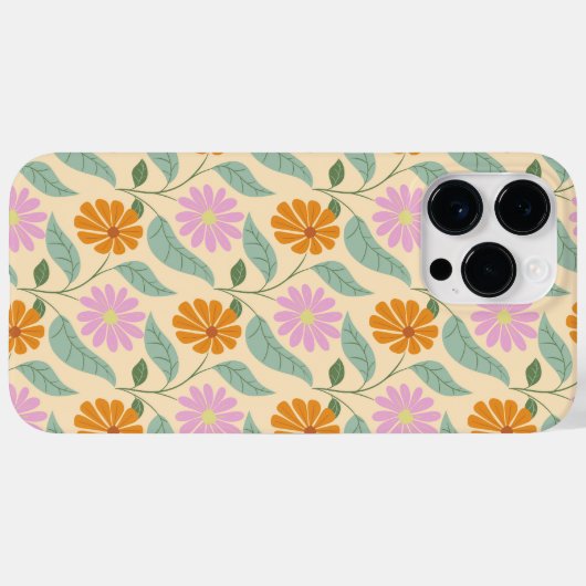 Retro spring flowers Case-Mate iPhoneケース (裏面 (横))