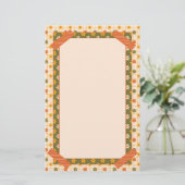 Retro Spring Hand Drawn Faux Washi Floral Mix 便箋 (スタンド正面)