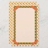 Retro Spring Hand Drawn Faux Washi Floral Mix 便箋 (正面/裏面)