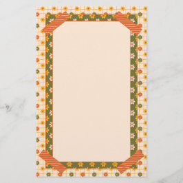 Retro Spring Hand Drawn Faux Washi Floral Mix 便箋