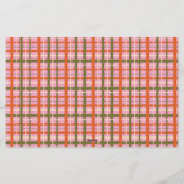 Retro Spring Hand Drawn Faux Washi Grid and Plaid 便箋 (裏面)