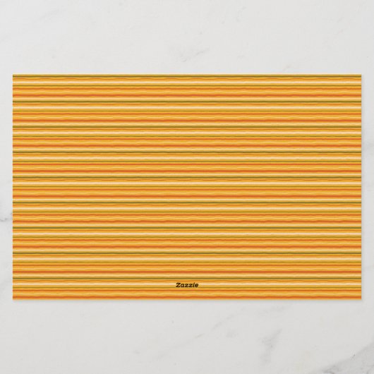 Retro Spring Hand Drawn Floral Striped Horizontal 便箋 (裏面)