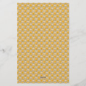 Retro Spring Hand Drawn Groovy Floral Check Notes 便箋 (裏面)