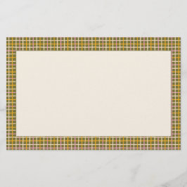 Retro Spring Hand Drawn Multicolor Grid Border 便箋