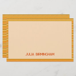 Retro Spring Hand Drawn Sunshine Striped  便箋