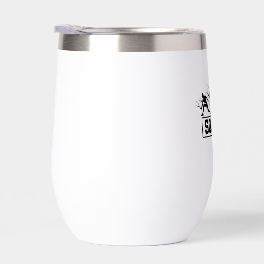 Retro Squash Player Action Sequence Silhouette Art (右面)