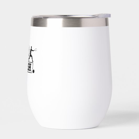 Retro Squash Player Action Sequence Silhouette Art (左面)