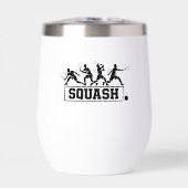 Retro Squash Player Action Sequence Silhouette Art (正面)