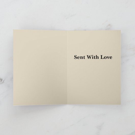 Retro Squirrel with gift parcel greeting カード (内部)