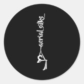 Retro Srt Aerial Silks Quote Funny Basic  ラウンドシール (正面)