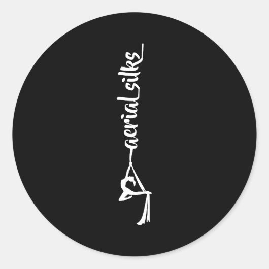 Retro Srt Aerial Silks Quote Funny Basic ラウンドシール (正面)