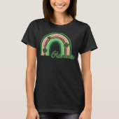 Retro St Patrick s day Glamma  Rainbow Shamrock Pa Tシャツ (正面)